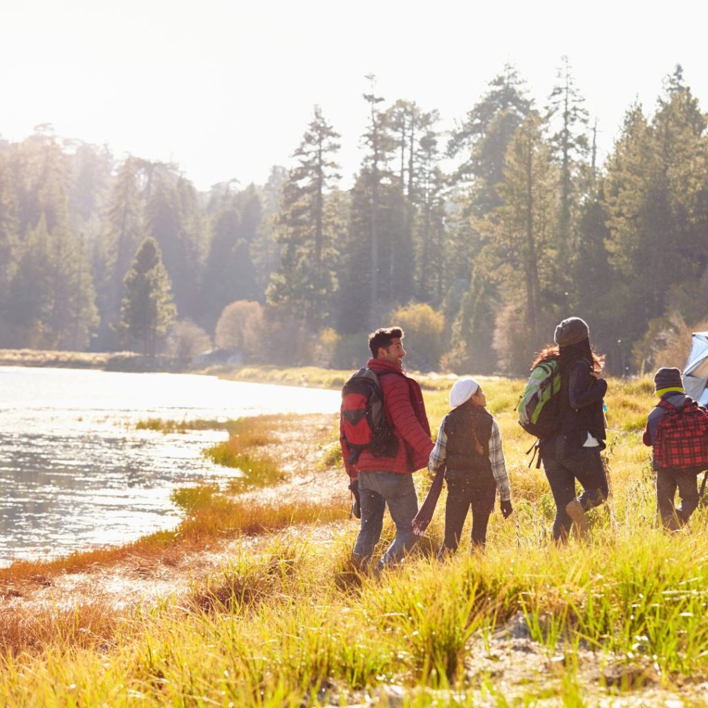 family hiking